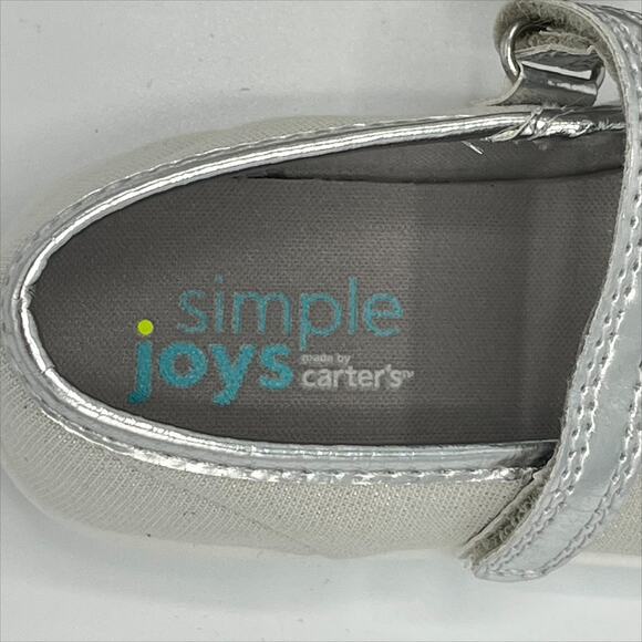 Simple Joys by Carter Mary Jane Sneaker Sparkling Silver Size 10 - Picture 13 of 14